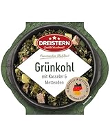 DREISTERN Grünkohl 400g I Mit Gemüse & Kartoffeln I Herzhaftes Fertiggericht in Mikrowellenschale I Lange Haltbarkeit dank natürlicher Konservierung I Hausmacher Qualität