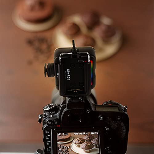 LED Videolicht, MOPOIN Videoleuchte Licht RGB Kamera Licht Dauerlicht Klein Dimmbare 2500K-9000K, LED Fotolicht mit Akku… – Bild 8