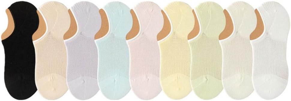JSEIAJB Women S Thin Cotton Mesh Boneless Invisible Short Socks with Boat Socks