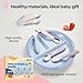 6 PCS Toddler Spoons Set - Baby Spoons with Silicone Handle Children Food Grade 18/8 Stainless Steel Toddler Utensils Set for Self Feeding Kids Silverware Set Safe Anti-Choke Design Dishwasher Safe