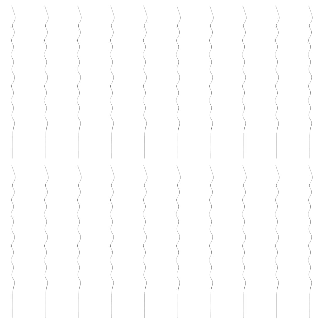 Spiralne pręty do pomidorów, 20 szt. 170 cm / 110 cm (długość), 6 mm (grubość), w pełni ocynkowane, do pomidorów, pnączy, stal, profesjonalna jakość, spirala do pomidorów