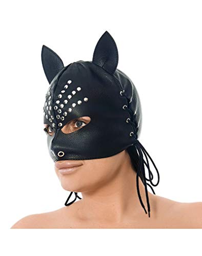 Masque bondage Rimba avec oreilles noir taille unique pour surmonter la routine