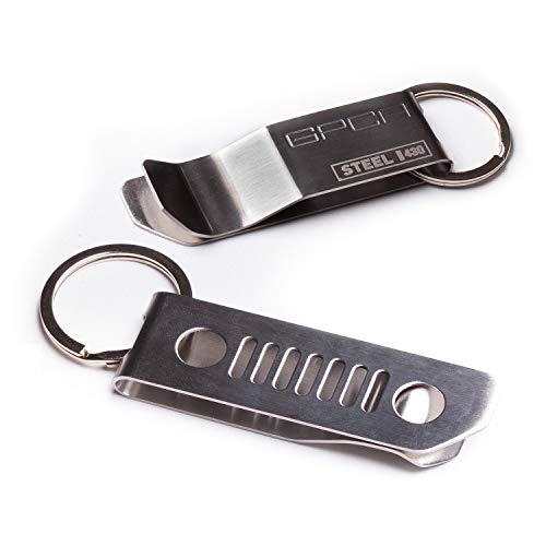 GP-Clip Stainless Steel Money Clip/Key Chain with Belt Clip (Stainless Steel Original)