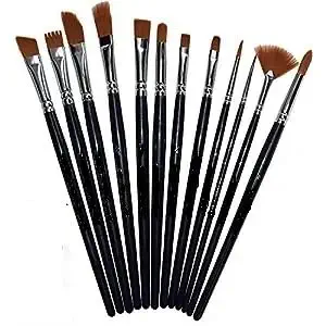 ECLET Art Brush Set for Artists, Painting Brushes Set of 12 Professional Round Pointed Tip Nylon Hair Artist Acrylic Paint Brush for Acrylic/Water Colour/Oil Painting Item 76