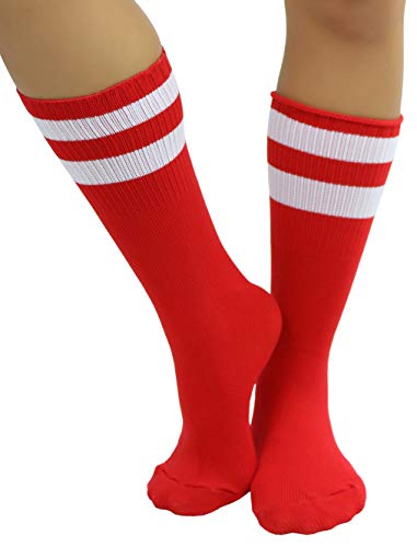 Image of ToBeInStyle Women's Acrylic Ankle Hi With Double Stripe Top Crew Fun Athletic Socks