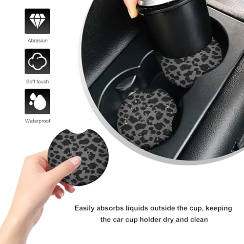 2PCS Portavasos para Auto con Estampado Leopardo 2.75 Inch miniatura 5