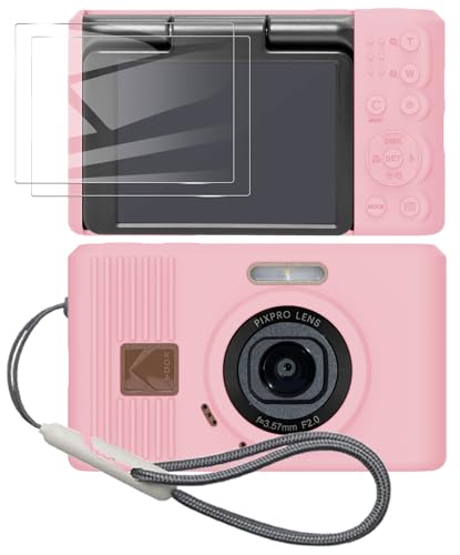 Funda de silicona para cámara Kodak Pixpro C1 rosa miniatura 1
