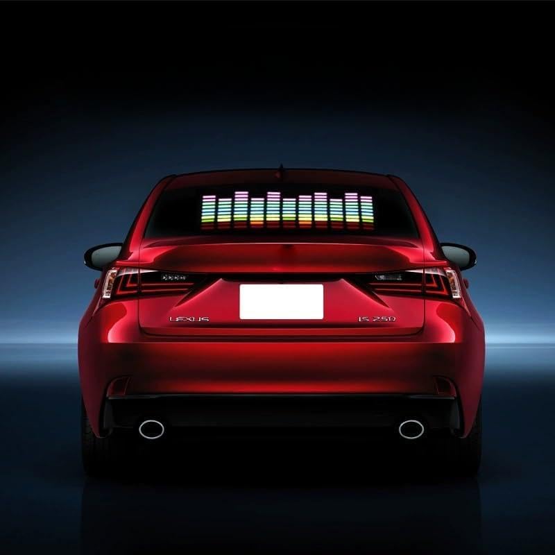Sound Music Beat Activated Car Stickers Equalizer Glow LED Light Audio Voice Rhythm Lamp LED Flash Lights (Blue, 90 * 25cm)