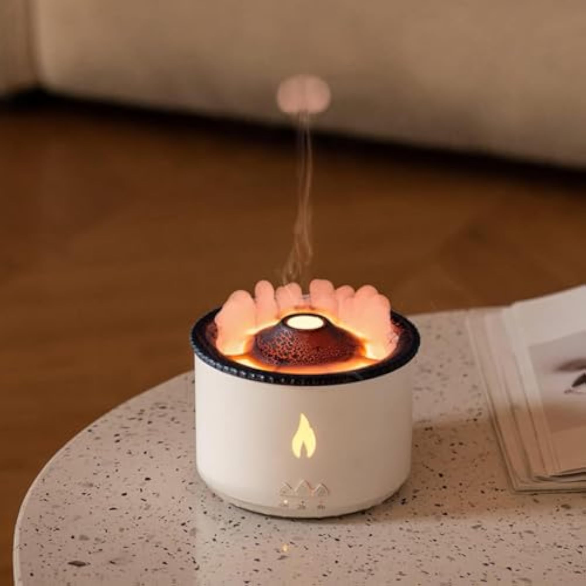 360ml Ultrasonic Essential Oil Diffuser with Mist Flame & Volcano Effect