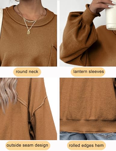 Image of Zeagoo Sweaters for Women 2025 Trendy Fall Fashion Oversized Lantern Long Sleeve Knitted Pullover Tops Outfits