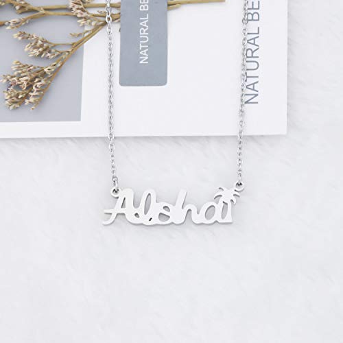 WSNANG Hawaii Aloha Necklace Hawaiian Jewelry Beach Theme Gift Summer Vacation Gift for Her2