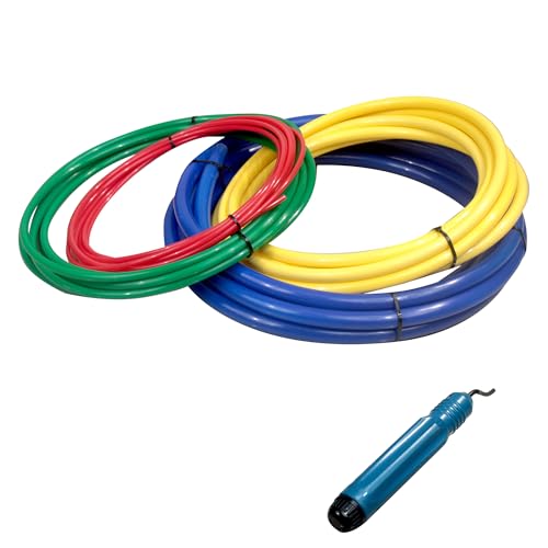4PCS 4M/13FT Copper Tube Bender 1/4 3/8 1/2 5/8PE Plastic Strips Pipe Bender Kit Tool Set for HVAC Refrigerator Air Conditioner Mini Split Line Set to Prevent Kink and Deformation
