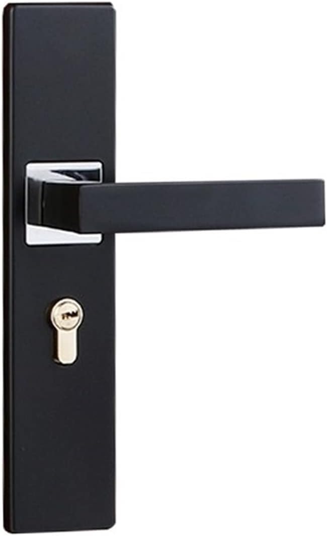 KYUEPONG Handle Locks Door Lock, Aluminum Alloy Door Lock Continental Minimalist Interior Handle Locks(Black and White)
