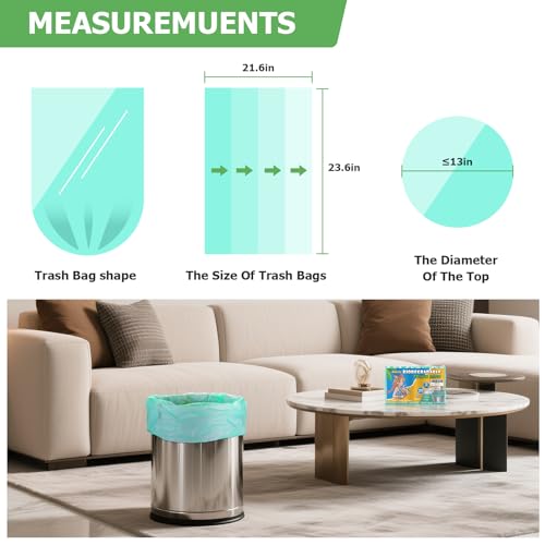 Sac poubelle compostable de qualité supérieure épais et vert - 3