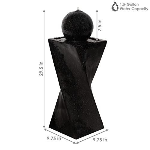 Sunnydaze SL-0250-BLK Black Ball 30-Inch Solar Fountain thumb #2