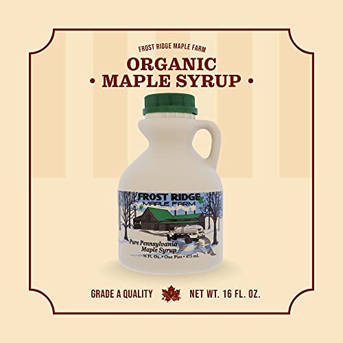 Frost Ridge Maple Farm Organic Maple Syrup, Grade A, 16 Fl Oz, Medium Amber Rich #TOP1