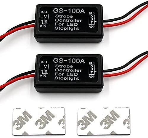 WINOMO 2pcs Flash Strobe Controller Car Flasher Module for Brake Light Tail Stop Light