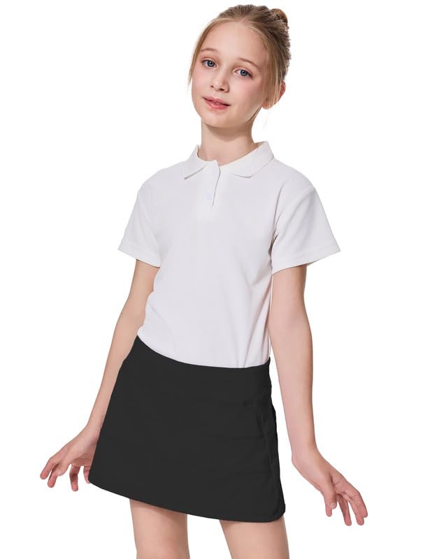 Girl's Tennis Skirts High Waisted Athletic Golf Skorts with Pockets Skirts for Girl Casual Workout Built-in Shorts2