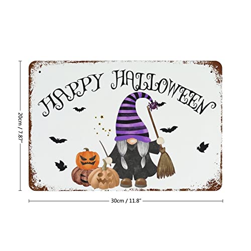 Pumpkin Ghost plaque métal Halloween rigide grand format durable