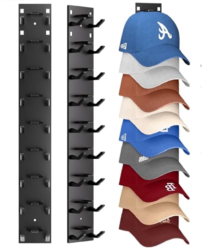 Reviews de Cajas y percheros para sombreros Top 5. 47 VASA NAMA 2PCS Perchero para Sombreros para Pared, Organizador de Almacenamiento de Gorras de Béisbol, Organizador de Sombreros, Soporte Visible para Sombreros, Soporta Hasta 18...