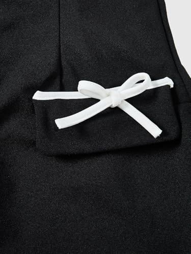 Women's Summer Bow Mini Dress Elegant Square Neck Sleeveless Evening Party Dresses4