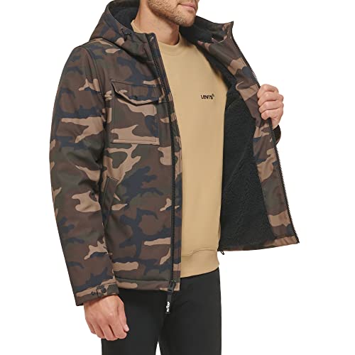 Image of Levi's Men's Soft Shell Two Pocket Hooded Trucker Jacket