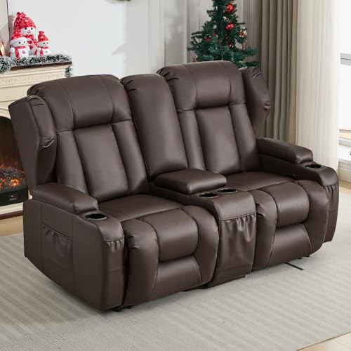 SAMERY 65.5" RV Loveseat Recliner Double Recliner RV Sofa &