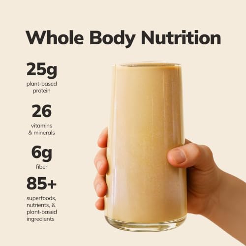 Image of Ka'Chava Whole Body Meal Shake Chai 2 lb - Vegan Protein Powder with 85+ Superfoods & Greens - Plant-Based Meal Replacement with Probiotics & Digestive Enzymes - Gluten & Dairy Free (15 Servings)