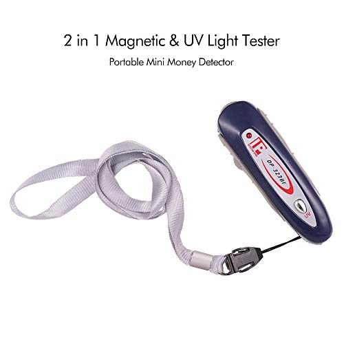Aibecy 2 em 1 mini detector de dinheiro portátil falsificação de dinheiro caixa caixa caixa caixa ca