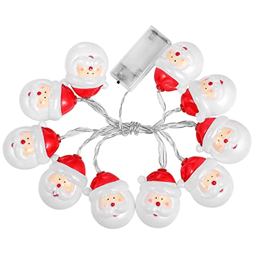 Ledmomo Christmas Santa Head Light Santa Head String Lights 2.6Inch Battery Operated Santa Lights For Christmas Holidays Party Decoration #TOP7