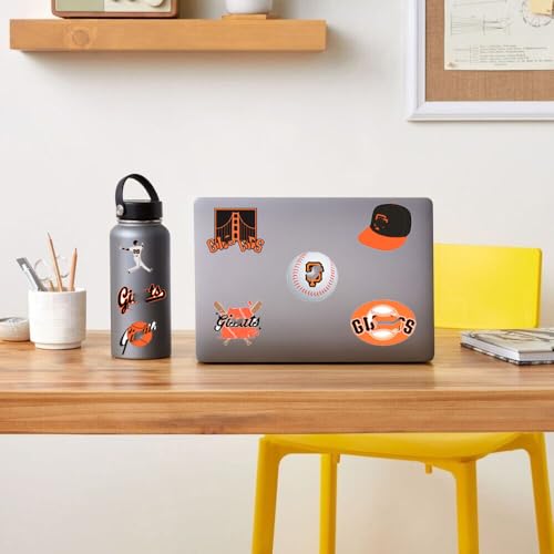 Image of 50 PCS American Sport Team Stickers Pack for Water Bottle, Laptop, Bicycle, Computer, Motorcycle, Travel Case, Car Decal Decoration Sticker (50pcs San Francisco Stickers)