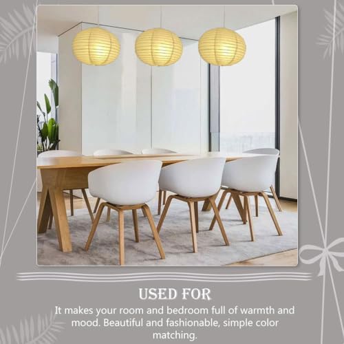 SEWACC 2pcs Hanging Paper Lamp Shade Chandelier Pendant Lampshade Ceiling Pendant Light Shade Replacement for Living Room Bedroom Decor, White