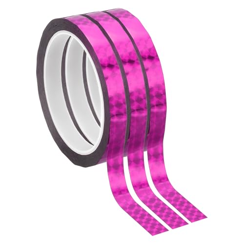 Cinta adhesiva espejo laser morada PATIKIL de 12mm para moldura decorativa y arte gráfico en pared