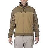 5.11 Tactical Men's Chameleon Soft Shell Jacket, Polyester Fabric, Inner Mesh Lining, Flat Dark Earth, XS, Style 48099