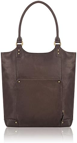 Leather Laptop Bucket Tote 