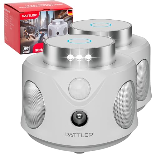 PATTLER® - 360° Ultraschall Mäuseabwehr - Ultraschall gegen ratten vertreiben mit Ultraschallwellen - Rattenschreck optimiert für die Abwehr von...