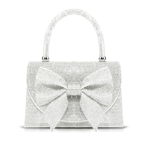 Bolso de mano plateado para mujer, pequeño y elegante miniatura 1
