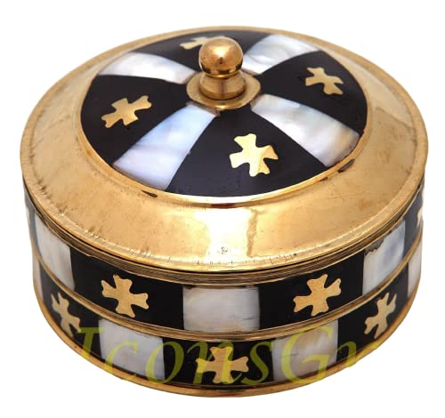 Hecho a mano con caja de bronce griego Fildisi (357)