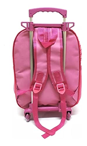 Kit Mochila Infantil Lol Rosa Escolar Brilhos Rodinhas G F5