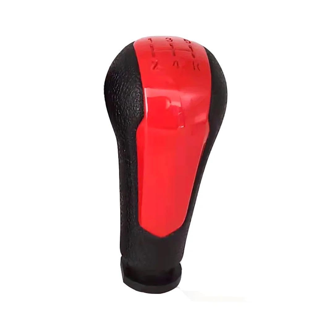 Sxqpocar Red Cap 5 Speed Gear Shift Lever Knob Cover Boot Gaitor Manual Gearbox Handball For Chevrolet Spark 2013 Shift Lever Head(Red)