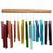 Blaues Handworks-Farbspektrum-Windspiel aus Glas und Treibholz, sandgestrahltes Glas und Fundholz, handgefertigt