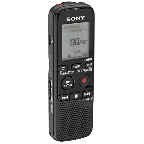 Sony ICDPX333M - Grabador de sonido digital portátil (microSD, 4 GB, MP3, USB), negro