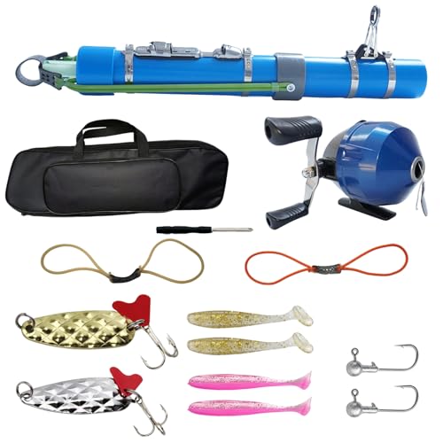 KingKatch Upgraded Portable Fishing Catapult Rod with Reel Durable & Lightweight Tele Lure & Bait Launcher for Saltwater & Freshwater