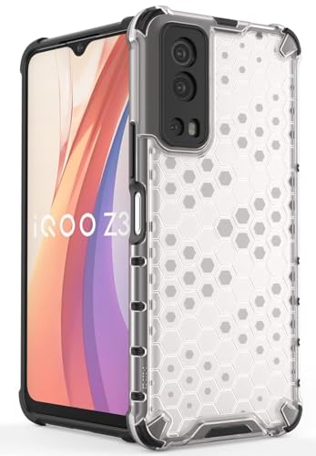 Image of Prime Retail Hard PC Back Case Cover for iQOO Z3 5G Anti Slip Ultra Thin Shockproof Reinforced Corners (Transparent)