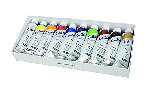 Schmincke, College® Oil, oil colour set 10 x 35 ml aluminium tubes, 85 706 097, artist's oil colours in study quality - Image 2