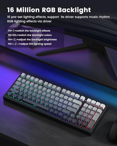 Womier X98 Wireless Mechanical Keyboard, RGB Backlit Custom Gaming Keyboard (41.99) 41.99 + 30% Off Code 4C68N7Q1 - image 6