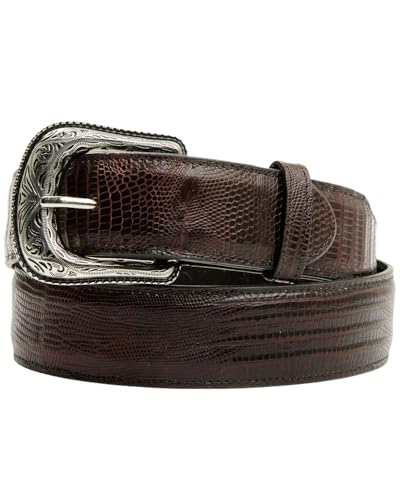 Cody James Men's Exotic Lizard Belt Black Cherry 34