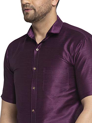 Image of SAIFOO Men's Classic Silk Ethnic Shirt.