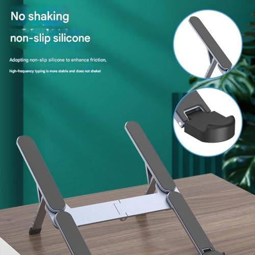Base portátil plegable de aluminio para laptops ajustable miniatura 6