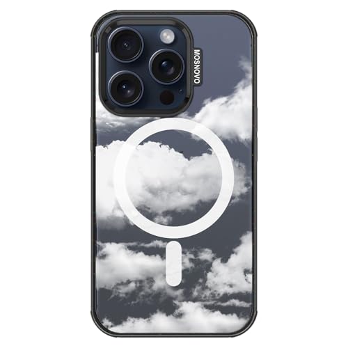 MOSNOVO for iPhone 15 Pro Case for MagSafe, Cloud, Black